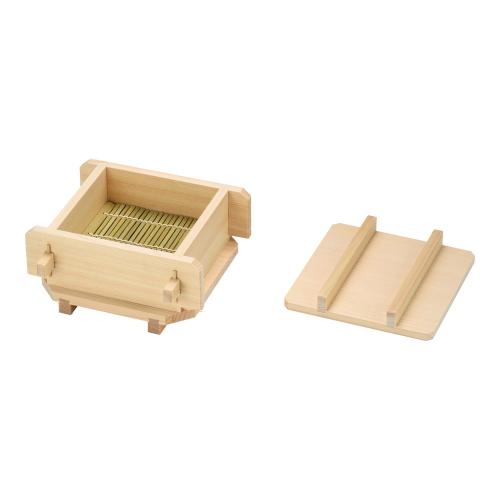 桧 角蒸ミニセイロセット (蓋・すだれ・台付)/業務用/新品/小物送料対象商品