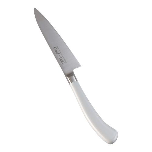 ■商品説明■商品名：TKG PRO 抗菌カラーぺティーナイフ (両刃) 12cm ホワイトメーカー品番：9-0334-0101お届け数：1JANコード：4905001119460カラー：ホワイトその他仕様：●背厚(mm):1.7特記事項：●TKG-PRO(プロ) 業務用 抗菌カラー包丁これからの衛生管理の決定版!多彩なカラーバリエーションハンドルのカラーは6色あり、肉類、魚貝類、野菜、果実、パン類、加工済食品など食品別に利用できるので衛生管理に最適です。※庖丁の表示サイズは、すべて刃渡り寸法となっております。※御註文の際は、色を御指定ください。●材質:刀身モリブデンバナジウム鋼 ハンドル18-8ステンレス抗菌焼付塗装●HACCP対応工場に最適HACCPとは、集団食中毒のような食品による事故を防ぐために考えられた衛生管理法です。それぞれの現場で作成したHACCPプランという科学的なマニュアルに沿って日常の衛生管理を行い、食中毒などを予防します。って日常の衛生管理を行い、食中毒などを予防します。●6色のハンドルカラーを食品別・用途別に使い分けることができ、 衛生管理・HACCP対応に最適です。●刀部と柄を溶接一体化してありますので、プラスチック柄の庖丁 のように、刀部と柄の連結部の隙間に汚水等がしみ込む恐れ がなく、たいへん衛生的です。●ハンドル部は、18-8ステンレス製の一体成型で殺菌・雑菌の 住み家を作りません。なお、抗菌剤配合特殊塗料を焼付塗装 してありますので、たいへん衛生的です。 ※抗菌サイズ：●全長(mm):238●質量(g):60【配送料について】【ご注意】画面上の色はブラウザやご使用のパソコンの設定により実物と異なる場合があります。