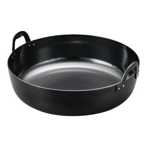 ■商品説明■商品名：SA鉄 厚板揚鍋 45cmメーカー品番：9-0430-0407お届け数：1JANコード：4905001008504その他仕様：●容量(L):12.0サイズ：●深さ(mm):118●板厚(mm):3.2●質量(kg):6【配送料について】【ご注意】画面上の色はブラウザやご使用のパソコンの設定により実物と異なる場合があります。