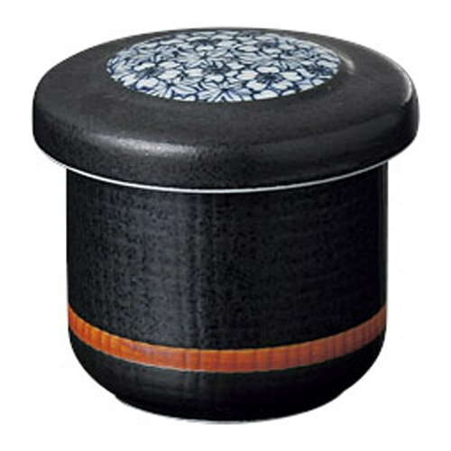 蒸し碗 黒桜もみじ 小むし碗 身の外形直径:65・蓋つきの高さ:67/業務用/新品