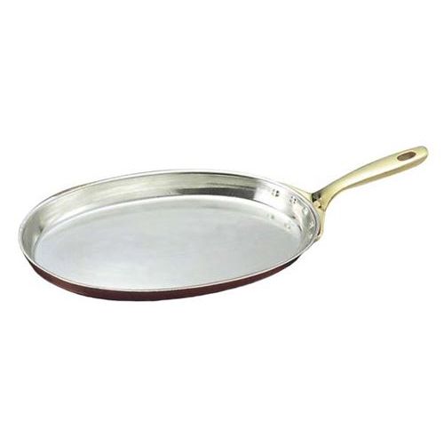 フライパン 36cm 小判型 ガゼル 銅製 【業務用】【送料無料】