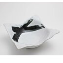 【店舗定番】TB 四方鉢 大 白 黒刷毛/1入/業務用/新品/小物送料対象商品