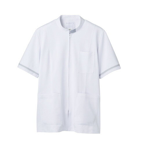 ジャケット メンズ 半袖 白/グレー メンズ 72-856/業務用/新品/小物送料対象商品