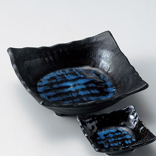 深海四ツ足角刺身鉢 15×15×5cm 023-318 /031-299/業務用/新品/小物送料対象商品