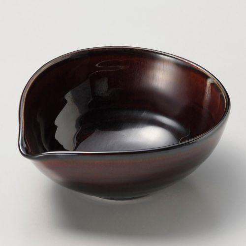 漆ブラウン片口ボウル小 12.8×11.2×5cm 062-038 (5個入) /業務用/新品/小物送料対象商品