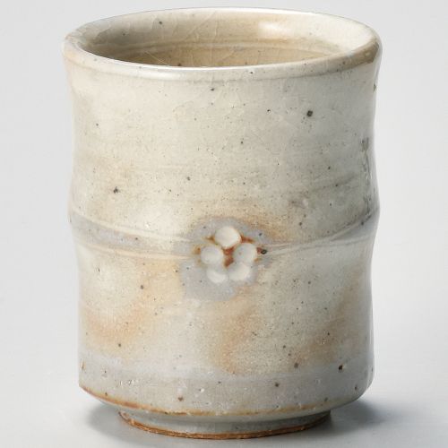 手造り粉引華紋(土物)長湯呑 φ7×8.5cm(185cc) 378-138 (5個入) /業務用/新品/小物送料対象商品