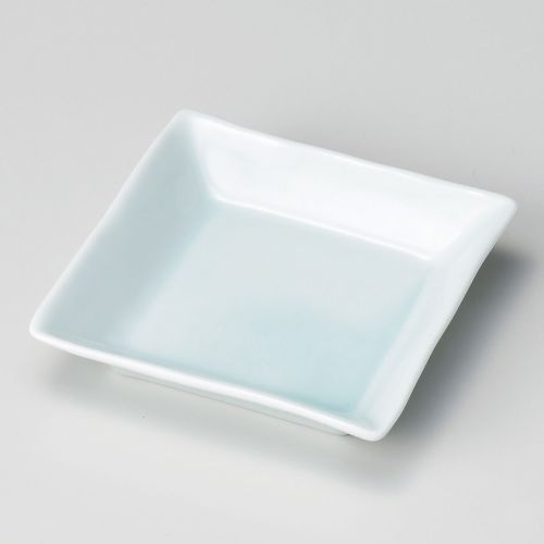 青白磁正角深皿(松花堂) 11.3×11.3×2.4cm 101-258 (5個入) /業務用/新品/小物送料対象商品
