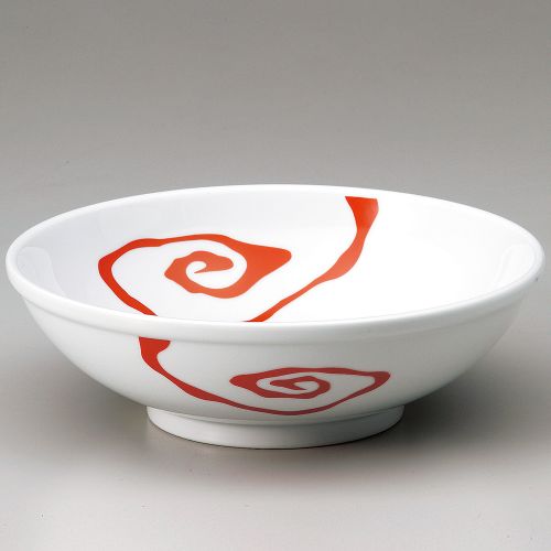 白釉赤雲竜23cm玉丼 φ23.2×7cm 675-258/業務用/新品/小物送料対象商品 1