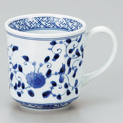 藍凛唐草マグカップ φ8.4×8.8cm(310cc) 620-128 (5個入) /業務用/新品/小物送料対象商品