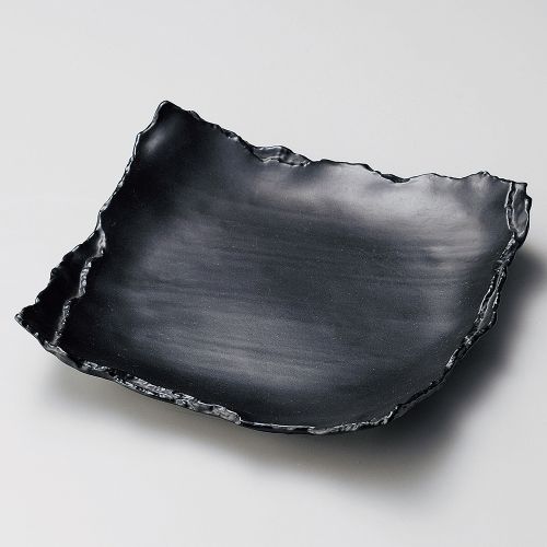 黒マット重ね8.5皿 24×24×4.3cm 187-028/業務用/新品/小物送料対象商品