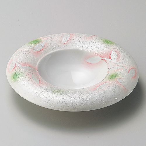 ラスターピンク芦ハット型前菜皿 φ21×4.5cm 204-128/業務用/新品/小物送料対象商品