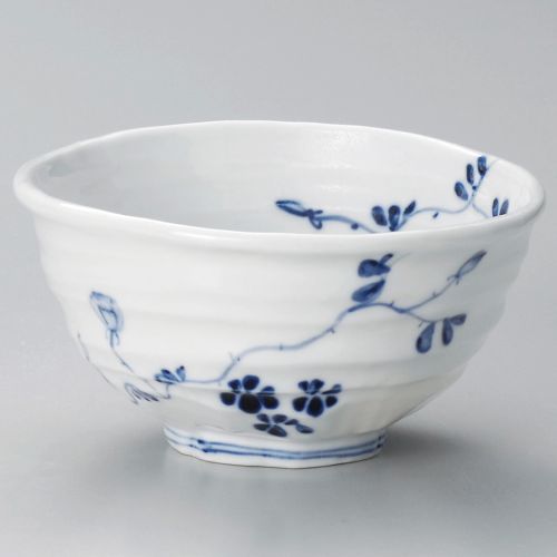 染付花絵変形4.3小丼 13×12.5×6.8cm 326-038 (5個入) /業務用/新品/小物送料対象商品