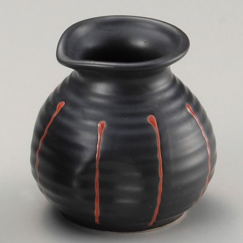 真黒マット朱十草そば徳利 8×7.6cm(200cc) 303-098 (5個入) /業務用/新品/小物送料対象商品