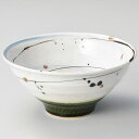 織部粉引乱線リム麺丼(大) φ21×9.8cm 318-028/業務用/新品/小物送料対象商品