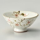 粉引花唐草飯碗(紅) φ12×5.8cm 362-138/業務用/新品/小物送料対象商品