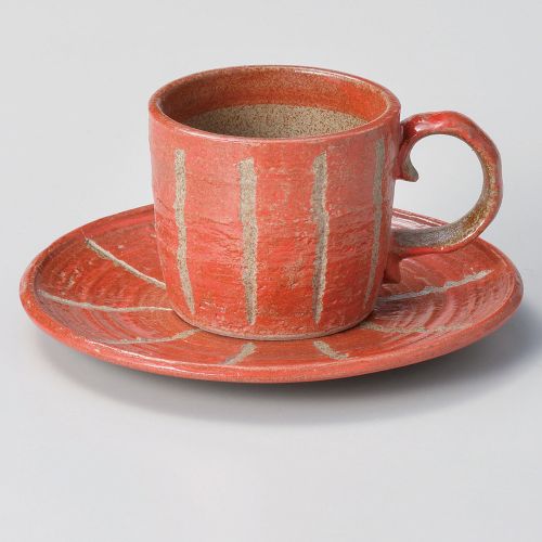 赤十草コーヒー皿 φ15×1.5cm 610-068 (5個入) /業務用/新品/小物送料対象商品