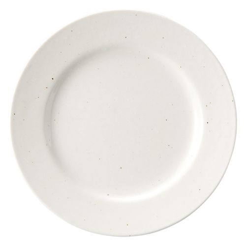 白粉引(黒斑点)リム19cm皿 19×2.3cm 590-168 (10個入) /業務用/新品/小物送料対象商品
