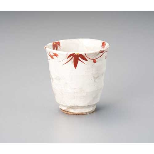 志野赤絵唐草湯呑/業務用/新品/小物送料対象商品