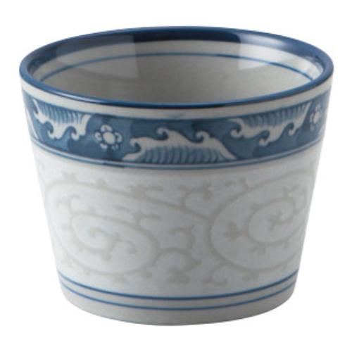 035-E045 波唐草 そば千代口 φ8.2×6.3(cm)/10入り/業務用/新品/小物送料対象商品