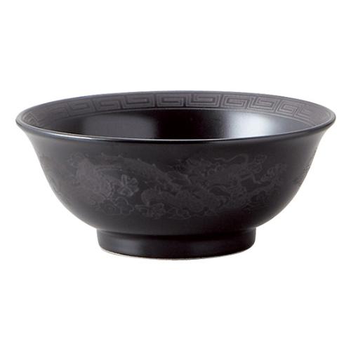 050-E026 いぶし銀竜紋 6.3高台丼 φ18.5×7.8(cm)/業務用/新品/小物送料対象商品
