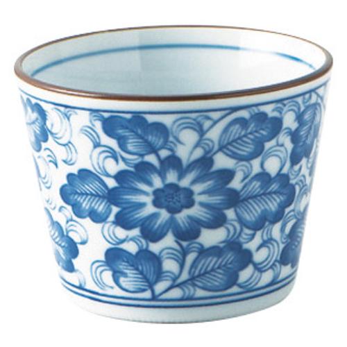 082-E045 青花唐草 そば千代口 φ8.2×6.3(cm)/10入り/業務用/新品/小物送料対象商品