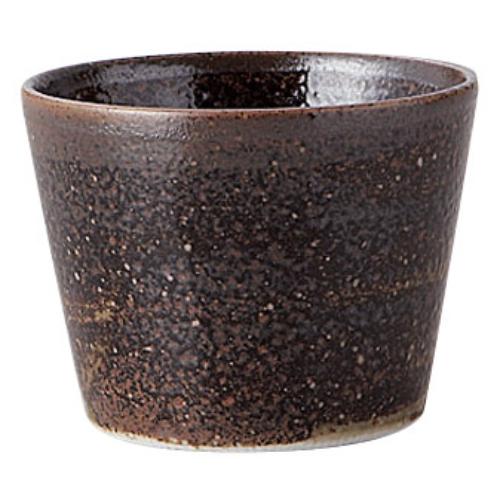 138-E045 黒唐津 そば千代口 φ8.2×6.3(cm)/10入り/業務用/新品/小物送料対象商品