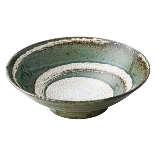 ■商品説明■商品名：うず刷毛貫入 うぐいす 8.0めん鉢メーカー型番：503-E057お届け数：1サイズ：φ24.5×7.5(cm)【配送料について】【ご注意】画面上の色はブラウザやご使用のパソコンの設定により実物と異なる場合があります。