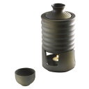 酒器 燗冷セットうでい 幅118 奥行118 高さ120 燗冷器サイズ118×118×120、コンロサイズ:118×118×78、徳利サイズ:88×88×130...