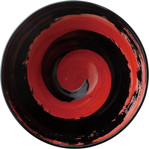 03420450 黒釉赤渦 八角6.3丼 19×9.7cm 容量:1160cc/業務用/新品/小物送料対象商品
