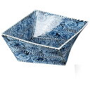 染付タコ唐草角捻り鉢/業務用/新品/小物送料対象商品