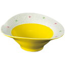 有田焼 水玉ラスター朝顔型中付黄釉/業務用/新品/小物送料対象商品