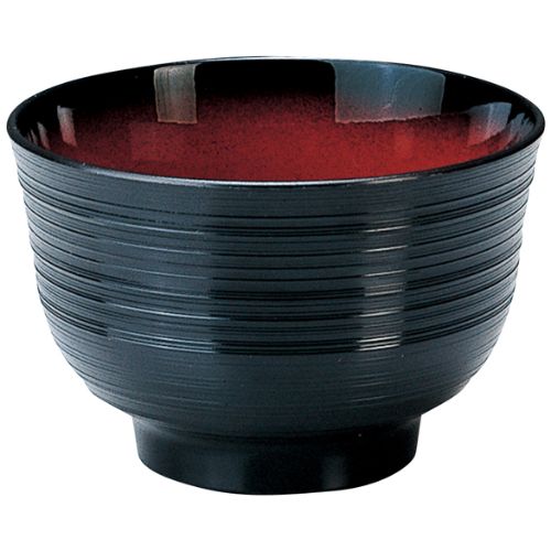 3.6寸刷毛目汁椀 黒ボカシ/業務用/新品/小物送料対象商品