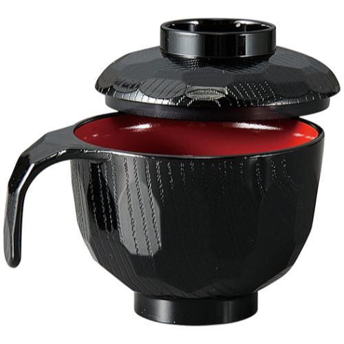 耐熱トッティー亀甲椀黒内朱(蓋)/業務用/新品/小物送料対象商品