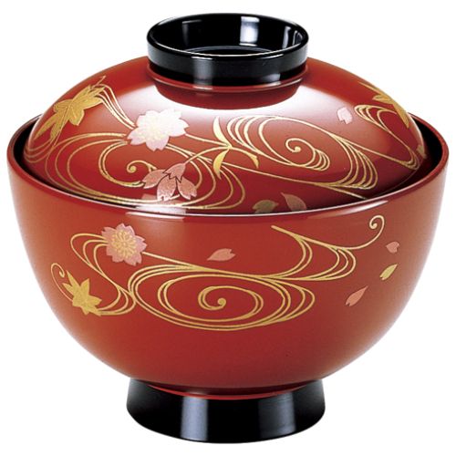 3.8寸越丸椀 朱ツバ黒立田川/業務用/新品/小物送料対象商品