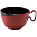 トッティー鈴椀(蓋親) 三日月塗分け 黒/朱/業務用/新品/小物送料対象商品