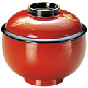 36すず型吸物椀朱ツバ内黒ラン手塗漆、磨蒔絵/業務用/新品/小物送料対象商品