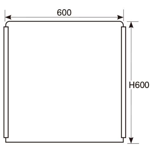 アクリル板 W600×H600切込み無/スライドカバー付/業務用/新品