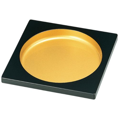 6寸満月皿 金パール渕黒/業務用/新品/小物送料対象商品