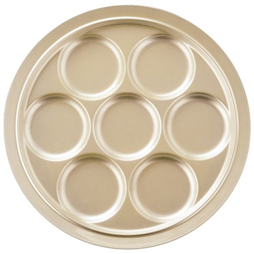 TA30cm丸渕付7ップレート黄金銀彩(裏黒)/業務用/新品/小物送料対象商品