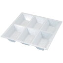 8.5寸ABS六ッ仕切ホワイトアクア(裏白)汚染防止/業務用/新品/小物送料対象商品