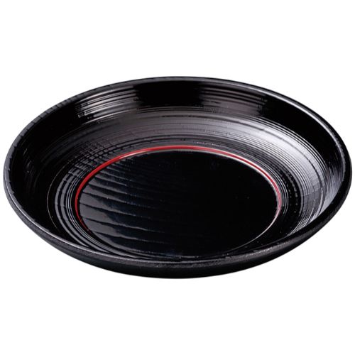 3.6寸日の出茶托 黒内朱ライン/業務用/新品/小物送料対象商品