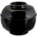 5寸荒彫亀甲丸丼黒内朱(蓋親)/業務用/新品/小物送料対象商品