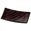 21cmしのぎ波彫皿 曙塗/業務用/新品/小物送料対象商品(3)