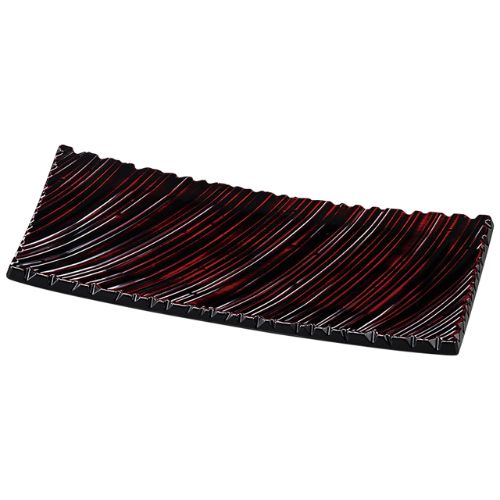 27cmしのぎ波彫皿 曙塗/業務用/新品/小物送料対象商品