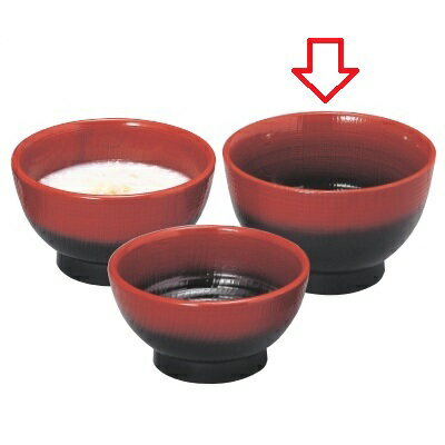 丼 長寿木目丼朱ぼかし（大） 高さ90 直径：140/業務用/新品/小物送料対象商品