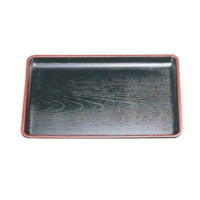 2-63-38 耐熱ケヤキ会席盆 黒天朱 尺4 (10個入) /業務用/新品/小物送料対象商品