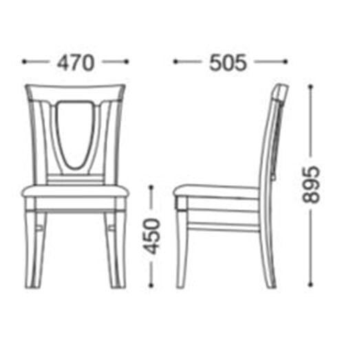 業務用椅子 アンティコ[ANTICO] 張地ランクA イス 幅470×奥行505×高さ895(mm)/業務用/新品/送料別 [2]