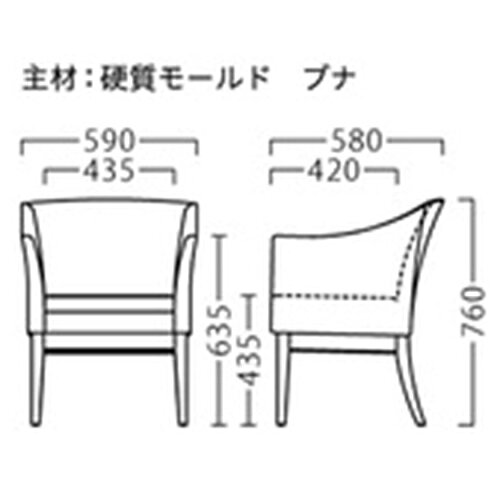 業務用椅子 プロシード アールノイス [ALENO] 張地ランクA ロビー・ラウンジソファ/業務用/新品/送料無料 [2]