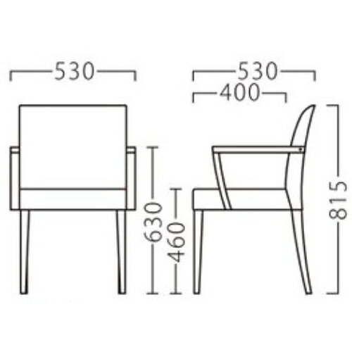 業務用椅子【プロシード】リーブルアームイス2A-BR 11564-A 幅530×奥行530×高さ815 シート高460(mm)/業務用/新品/送料無料 [3]