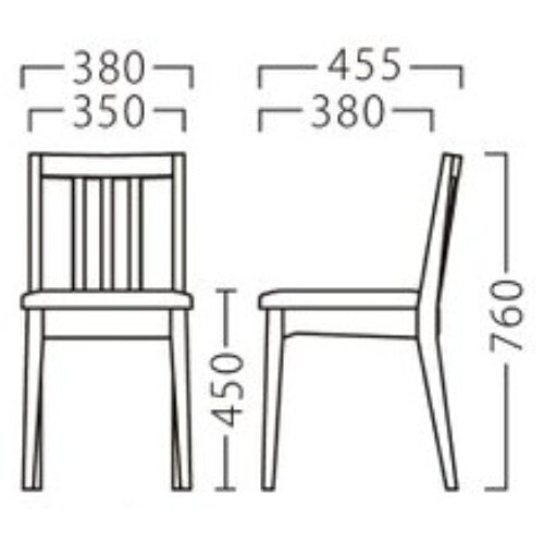 業務用椅子【プロシード】マルシェイスBR 11745-A 幅380×奥行455×高さ760 シート高450(mm)/業務用/新品/送料無料 [2]